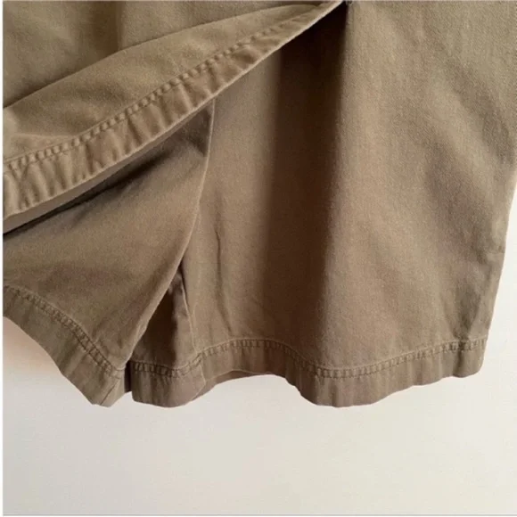 Specialty Collection vintage skort olive green chino buttons high waist